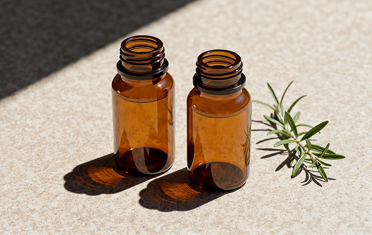 Premium nutritional supplement glass bottles